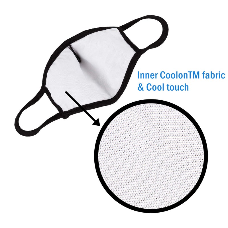WITHMOONS Cloth Face Mask Washable Reusable 3 Ply Mouth Shield Breathable with Nose Wire 3PACK EU0304 - Image 5